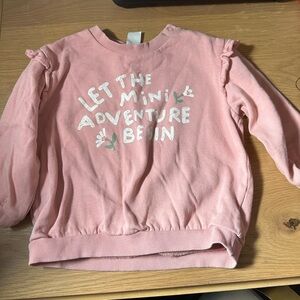 H&M Pink Kids Sweatshirt with Adventure Print